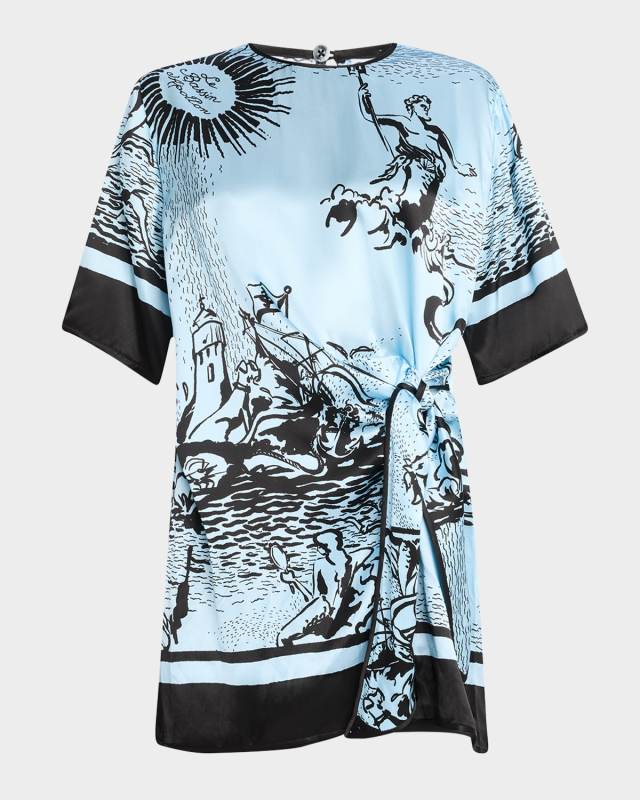 Dreamwood Short-Sleeve Mini Dress